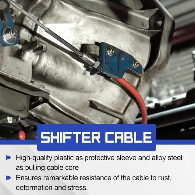Alt view image 3 of 7 - 80833 5Ft Automatic Transmission Shifter Cable Eyelet End for B&M Transmission Shift Lever Replace# BMM-80833, 80605 80833 AF72-1002