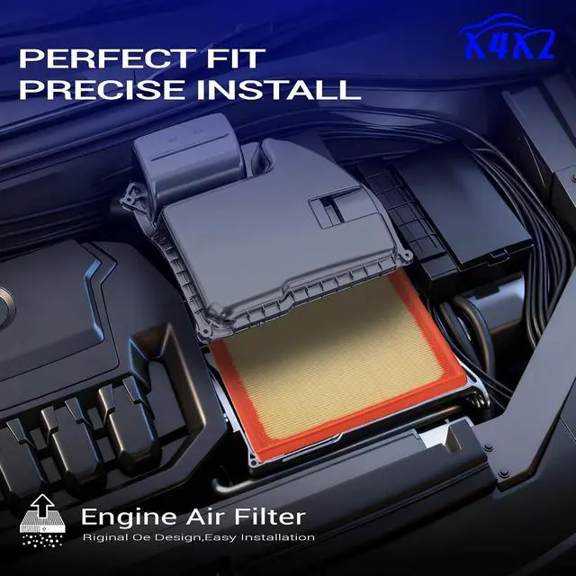 Alt view image 3 of 7 - CA12377 Engine Air Filter for 2019-2022 Lexus ES350 2019-2022 Toyota Avalon Rav4 2018-2022 Toyota Camry 2020-2022 Highlander 17801-25020 17801-F0050
