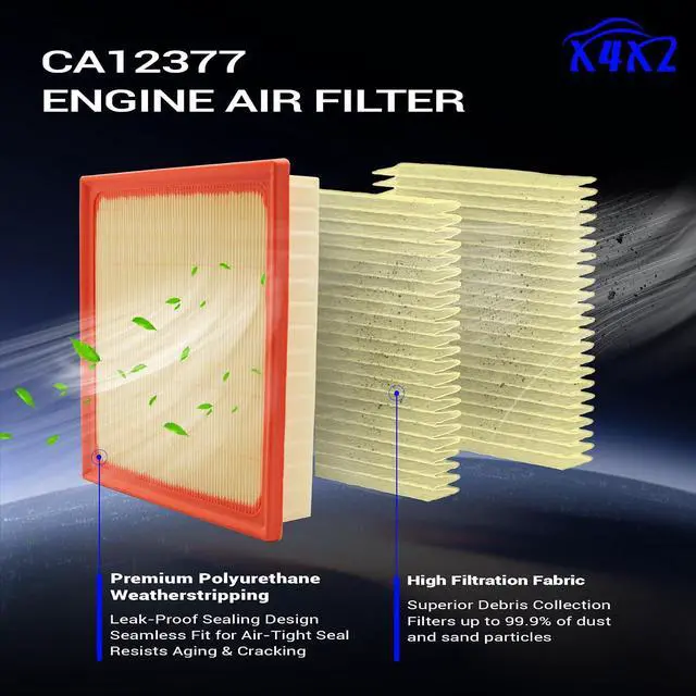 Alt view image 5 of 7 - CA12377 Engine Air Filter for 2019-2022 Lexus ES350 2019-2022 Toyota Avalon Rav4 2018-2022 Toyota Camry 2020-2022 Highlander 17801-25020 17801-F0050