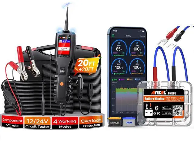 Main image of BM200-US Car Battery Tester + PB100 Automotive Power Circuit Probe