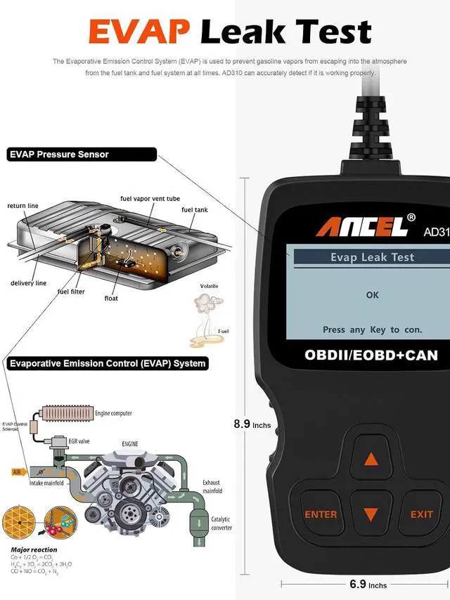 Alt view image 7 of 7 - AD310 Universal OBD II Scanner + PB500 Automotive Power Circuit Probe Tester Kit