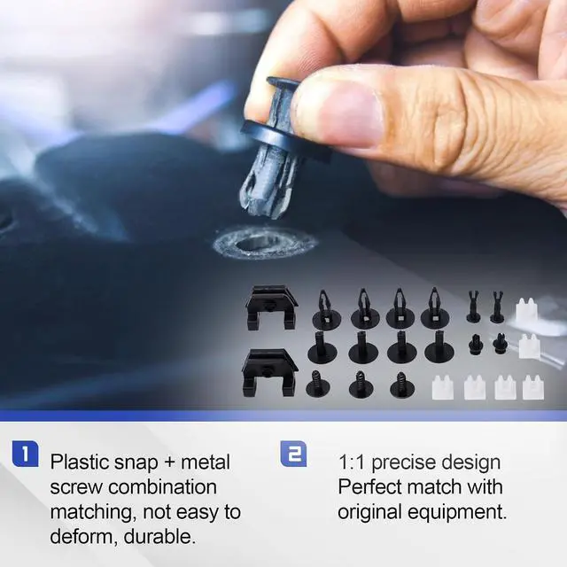 Alt view image 5 of 7 - 15078238 17PCS Front Bumper Clips Fix Clips for Toyota Corolla 2009-2019 Replace# 1507-8238
