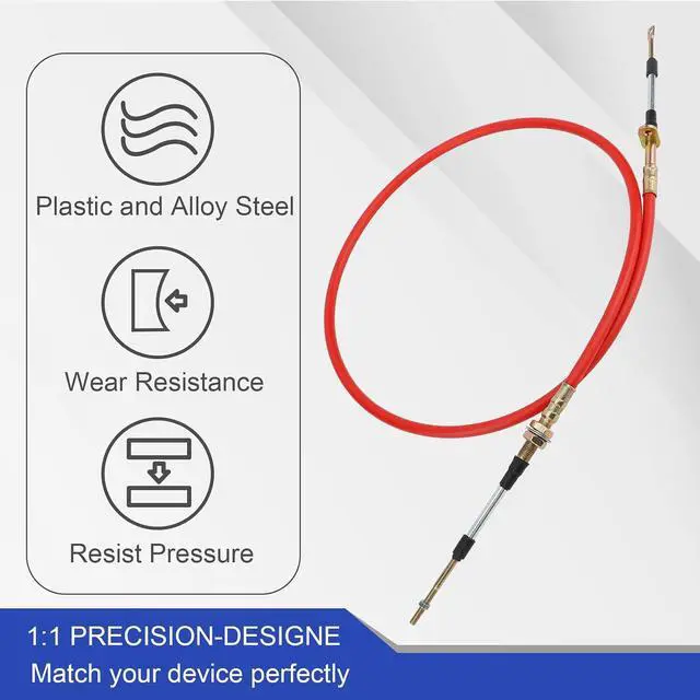 Alt view image 5 of 7 - 80833 5Ft Automatic Transmission Shifter Cable Eyelet End for B&M Transmission Shift Lever Replace# BMM-80833, 80605 80833 AF72-1002