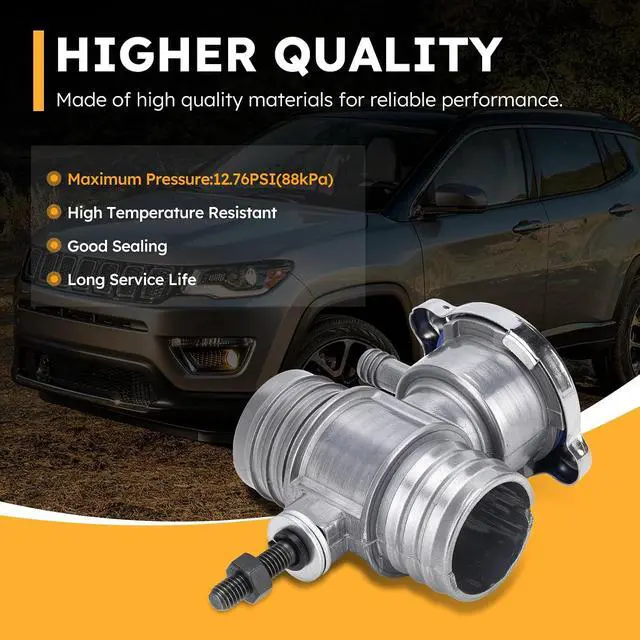 Alt view image 4 of 7 - 55116901AA Upgrade Aluminum Radiator Coolant Filler Neck & Cap for 2007-2018 Dodge Dakota Durango Caliber Avenger Journey/Jeep Compass Patriot/Chrysler 200 Sebring Replaces# 52028810AL 52029195AK
