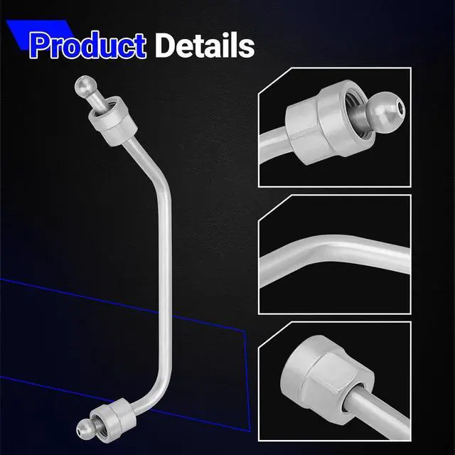 Alt view image 3 of 7 - 12618337 Intermediate Fuel Feed Pipe - High Pressure Fuel Line (Pump To Rail) for 2014-2021 Chevy Silverado 1500 Suburban Tahoe Express Camaro/GMC Sierra Yukon Savana