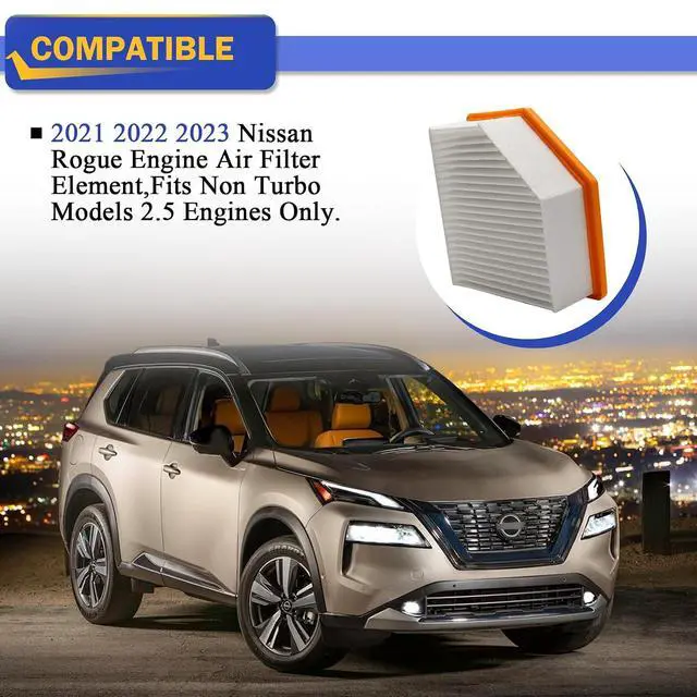 Alt view image 2 of 6 - 165466RA0A Engine Air Filter Fit For 2021 2022 2023 Nissan Rogue 2.5L Modles Only 16546-6RA0A