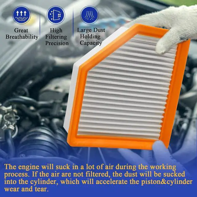 Alt view image 5 of 6 - 165466RA0A Engine Air Filter Fit For 2021 2022 2023 Nissan Rogue 2.5L Modles Only 16546-6RA0A
