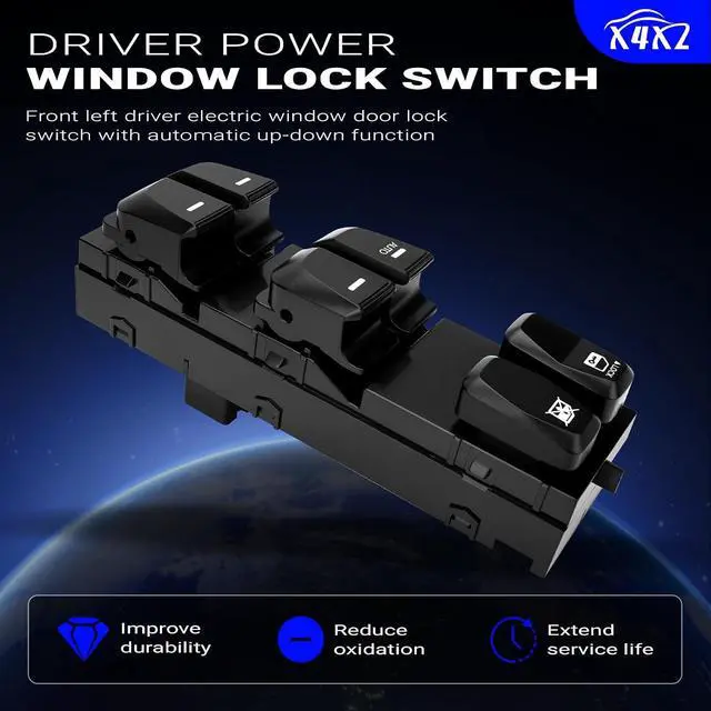 Alt view image 5 of 7 - 93571-2S000 Front Left Driver Side Power Window Door Lock Switch with Auto Up & Down for 2010-2015 Hyundai Tucson 2.0L 2.4L with Auto Up&Down Windows Replaces# 935712S000