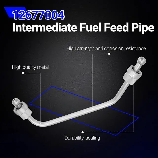 Alt view image 6 of 7 - 12618337 Intermediate Fuel Feed Pipe - High Pressure Fuel Line (Pump To Rail) for 2014-2021 Chevy Silverado 1500 Suburban Tahoe Express Camaro/GMC Sierra Yukon Savana
