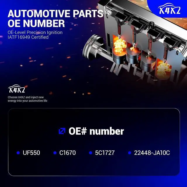 Alt view image 3 of 7 - UF550 Ignition Coil Pack Compatible with Nissan Altima Maxima Murano Pathfinder Quest 350Z/Infiniti EX35 FX35 G25 G35 JX35 M35 M35h Q50 Q70 QX60 3.5L V6 Replaces#C1670 22448-JA10C 5C1727 (set of 6)