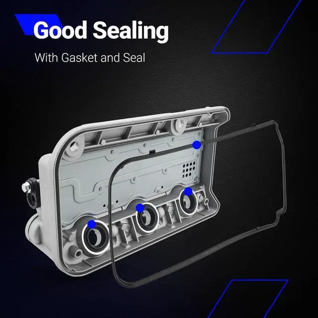 Alt view image 4 of 7 - 264-491 Aluminium Front Cylinder Valve Cover with Gasket Compatible with Honda 08-12 Accord,08-17 Odyssey,09-15 Pilot,09-14 Ridgeline /12-15 Acura TL RDX 3.5L Replaces# 12310-R70-A00