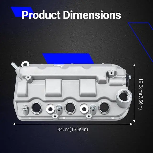 Alt view image 6 of 7 - 264-491 Aluminium Front Cylinder Valve Cover with Gasket Compatible with Honda 08-12 Accord,08-17 Odyssey,09-15 Pilot,09-14 Ridgeline /12-15 Acura TL RDX 3.5L Replaces# 12310-R70-A00