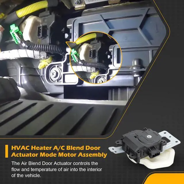 Alt view image 3 of 7 - 79140-SWA-A01 HVAC Heater A/C Blend Door Actuator Mode Motor Assembly for Honda CRV 2007 2008 2009 2010 2011 Replaces# 79140SWAA01