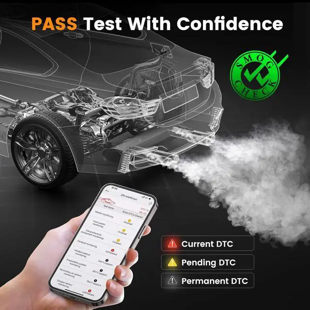 Alt view image 4 of 7 - AD310BT with 12V Batter Tester for All 12V Cars Code Reader and Battery Monitor