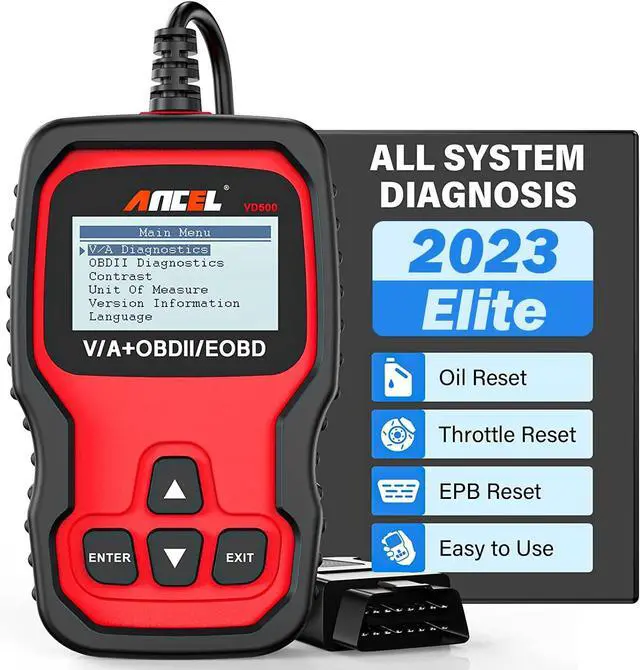 Alt view image 2 of 7 - VD500 with Protective Case Storage Bag OBD II Diagnostic Scanner fits for Volkswagen VW Audi Skoda Seat Diagnosis Check Engine Light Code Reader