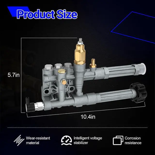 Alt view image 7 of 7 - AR42518 Pressure Washer Pump Head for Troy Bilt RMW SRMW Pumps RMW2G20 RMW2G23B RMW2G24 RMW2G25 RMW2.2G20D RMW2.2G24 SRMW2.2G26 Complete Pump Head Assy Replaces# AR42940 AR42518 AR43061 AR Pump