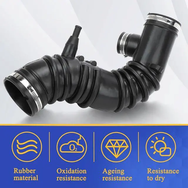 Alt view image 4 of 7 - Air Cleaner Intake Hose Tube with Clamps for 2000-2001 Toyota Camry / 2000-2001 Toyota Solara L4 2.2L 17881-03110 696-717
