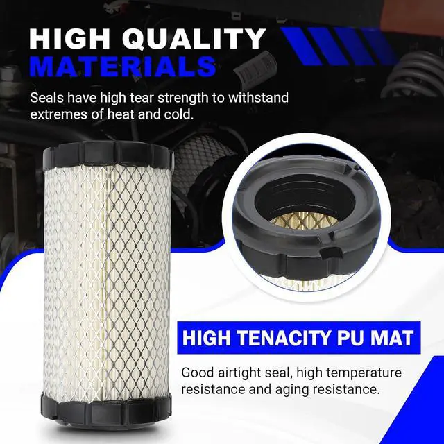 Alt view image 5 of 7 - 2PCS Air Filter Replace For P822686/ Baldwin RS3715 / Fleetguard AF25550 / WIX 46449 / John Deere M113621 / Kawasaki Mule 11013-1290 11013-7029 11013-7048 / Kubota 6A10082630