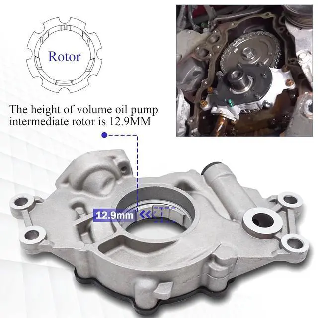 Alt view image 6 of 7 - M295HV High Volume Oil Pump kit with Gaskets TCS45993 and Balancer Bolt 12557840 for Chevy Silverado Suburban 1500 Tahoe Trailblazer GMC Sierra 1500 Yukon XL Cadillac Escalade Rainier