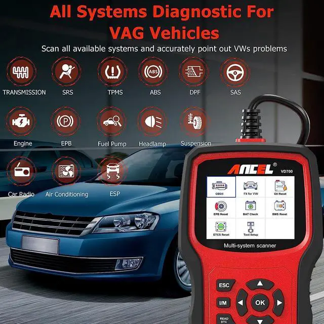 Alt view image 3 of 7 - PB100 Car Circuit Tester VD700 OBD2 Diagnostic Code Reader Scan Tool