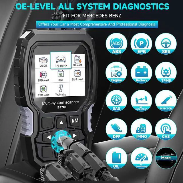 Alt view image 3 of 7 - BA301 Car Battery Load Tester with BZ700 Scanner for Mercedes Benz Sprinter Smart