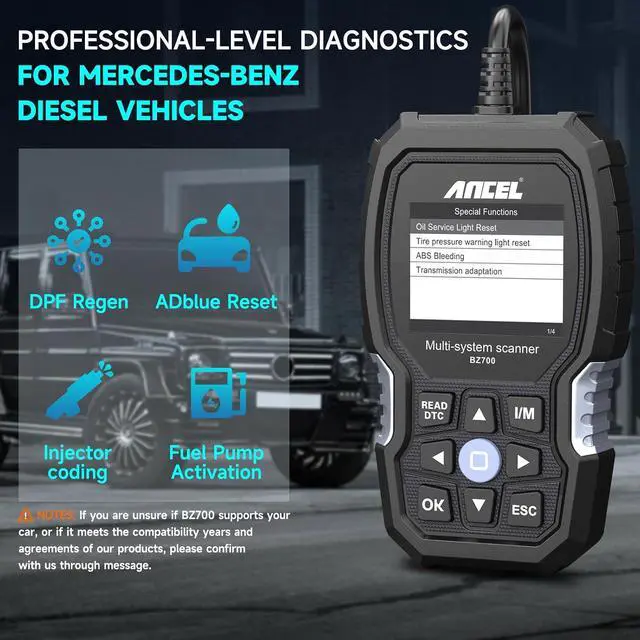 Alt view image 4 of 7 - BA301 Car Battery Load Tester with BZ700 Scanner for Mercedes Benz Sprinter Smart