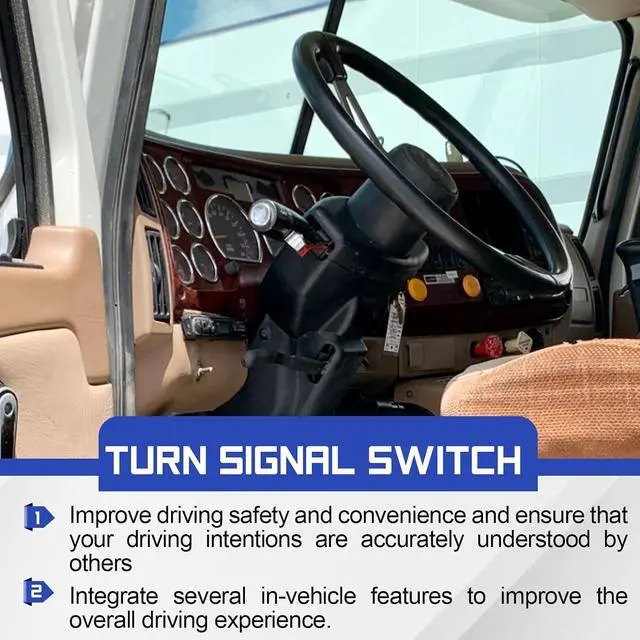 Alt view image 3 of 7 - Turn Signal Switch for Volvo Kenworth Mack CV Models 12-Pin Multifunction Switch (OEM#82406821 1MR587AM 20946064 20795152)