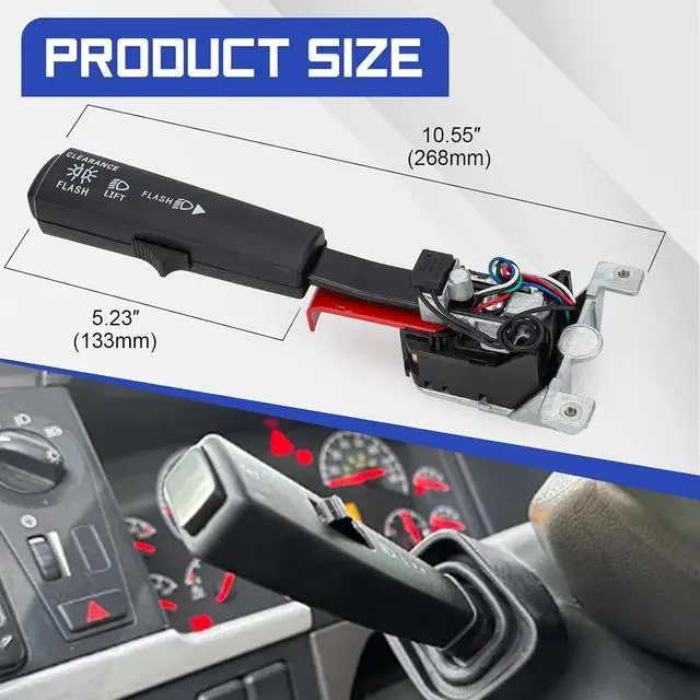 Alt view image 6 of 7 - Turn Signal Switch for Volvo Kenworth Mack CV Models 12-Pin Multifunction Switch (OEM#82406821 1MR587AM 20946064 20795152)