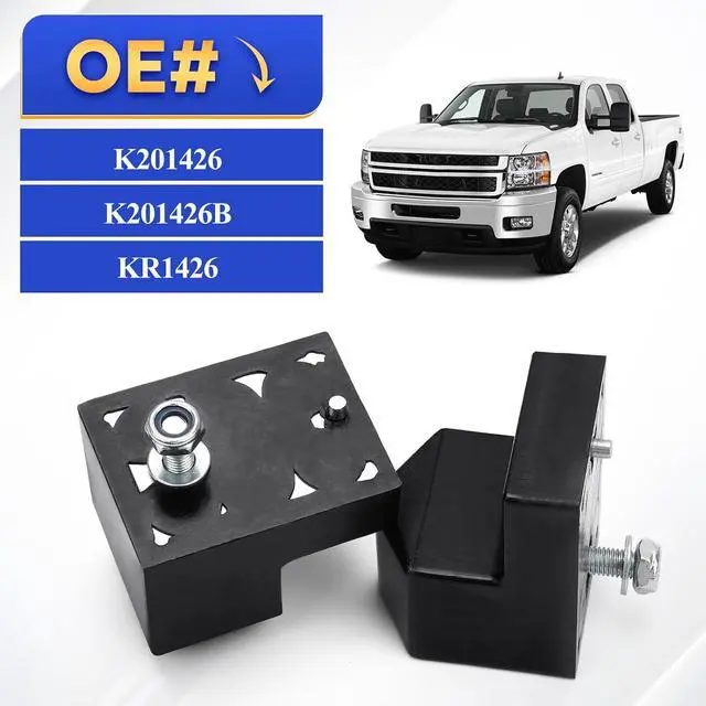 Alt view image 6 of 7 - K201426 2pcs Front Lower Suspension Control Arm Bumper Stops for Chevy Silverado 1500 2500 3500 Avalanche Tahoe Suburban/GMC Sierra 1500 2500 3500 Yukon/Cadillac Escalade K201426B, KR1426