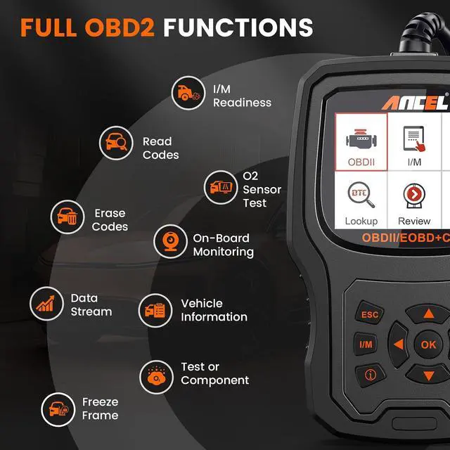 Alt view image 4 of 7 - AD530 OBD2 Scanner Diagnostic Tool, Universal Check Engine Code Reader+BT310 12V 24V Car Battery Tester - 100-2000 CCA Batte