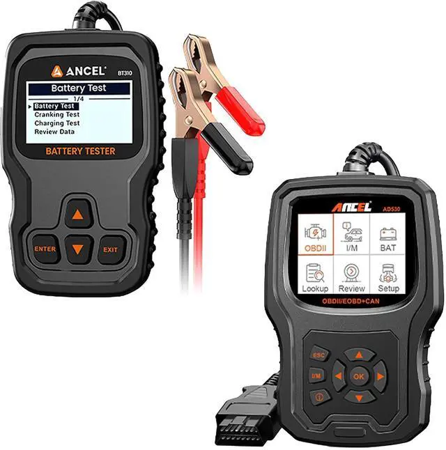Main image of AD530 OBD2 Scanner Diagnostic Tool, Universal Check Engine Code Reader+BT310 12V 24V Car Battery Tester - 100-2000 CCA Batte