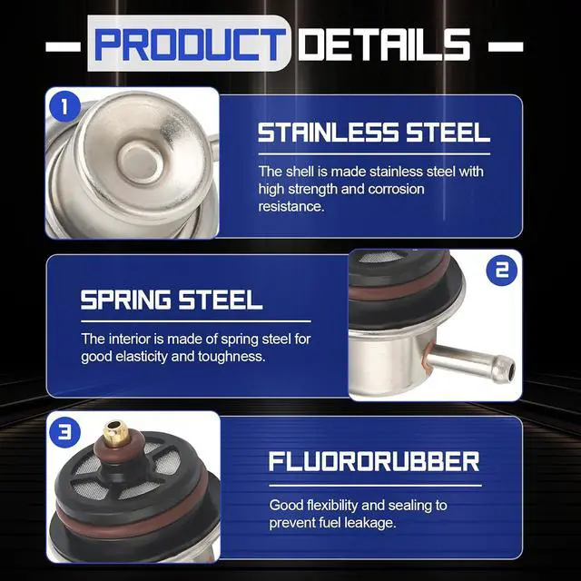 Alt view image 4 of 7 - 19236428 Fuel Pressure Regulator with Clip + Snap Ring 3.8BAR For Chevy Silverado Avalanche Suburban Express Tahoe Impala/GMC Sierra Yukon/Cadillac Escalade/Buick Rainier & More Replace# 217-3299