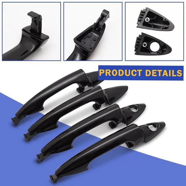 Alt view image 5 of 6 - 826511R000 826611R000 Front Rear Left Right Exterior Door Handle for Hyundai Accent 2012-2017