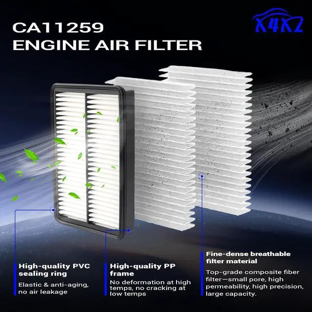 Alt view image 3 of 7 - CA11259 CF11811 Engine & Carbin Air Filter Kit for 2014-2018 Mazda 3 2.0L 2.5L, 2014-2021 Mazda 6 2.5L, 2013-2019 Mazda CX-5 2.0L, 2013-2025 Mazda CX-5 2.5L PEAR-13-3A0 KR11-61-J6X PE07-13-3A0A