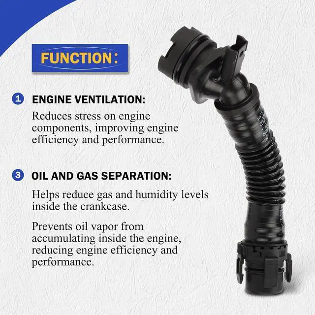 Alt view image 3 of 7 - 11127584128 Crankcase Vent Hose PCV from Valve Cover for BMW 135I 135IS 335I 535I 640I X1 X3 X4 X5 X6 N55 E82 E88 F10 F12 F13