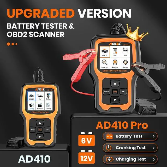 Alt view image 2 of 7 - PB100 Car Circuit Tester with AD410 PRO OBD2 Scanner