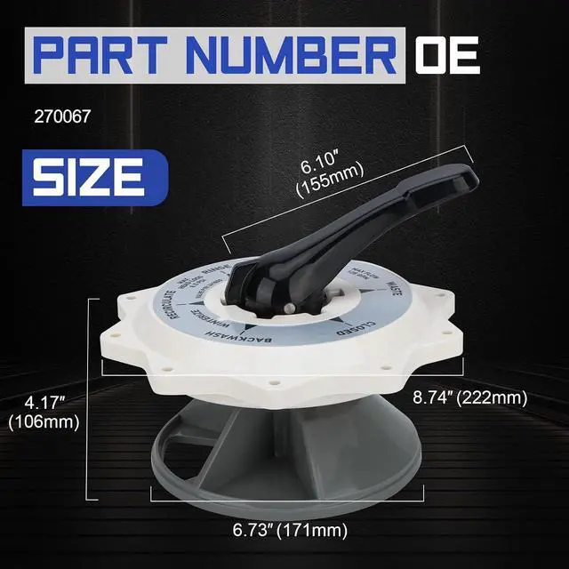Alt view image 7 of 7 - 270067 2 Inch Top Valve Assembly Replacement Kit for Pentair Top and Side Mount Pool/Spa Multiport Valve Replace# 270067