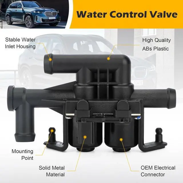 Alt view image 5 of 7 - 64219310349 Heater Control Valve - Water Control Valve for BMW F01 F02 F10 F11 F12 520i 523i 528i 535i 550i 640i 650i 740i 740Li 750i 750Li 760Li Alpina B6 B7 M5 M6 Replaces# 64114271156, 64119119164