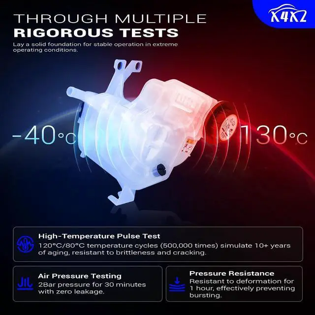 Alt view image 4 of 7 - 603-759 Coolant Overflow Reservoir Tank with Cap &Sensor For 2005-2009 Land Rover LR3/2010-2016 Land Rover LR4/2006-2013 Range Rover Sport Replaces# PCF500013, PCF500014, PCF500015, PCF500090