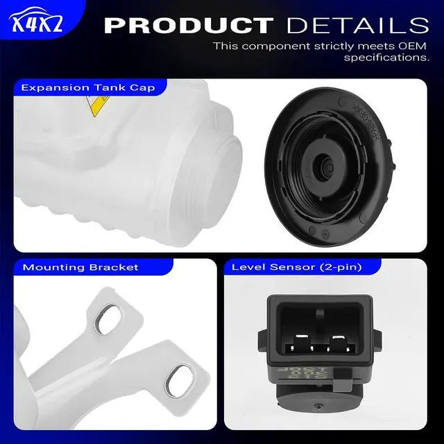 Alt view image 7 of 7 - 603-759 Coolant Overflow Reservoir Tank with Cap &Sensor For 2005-2009 Land Rover LR3/2010-2016 Land Rover LR4/2006-2013 Range Rover Sport Replaces# PCF500013, PCF500014, PCF500015, PCF500090