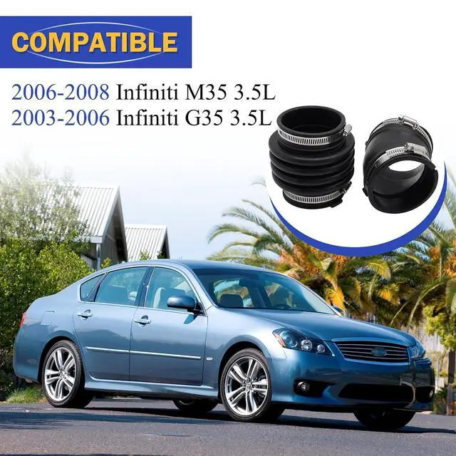 Alt view image 2 of 6 - Air Cleaner Intake Hose Tube Intake Boot for 2006-2008 Infiniti M35 3.5L, 2003-2006 Infiniti G35 3.5L Replaces# 16576-EG00A 16576-AL50A