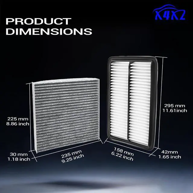 Alt view image 6 of 7 - CA12061 CF10134 Engine & Cabin Air Filter for 2016-2020 Acura MDX 3.5L 3.0L, 2019-2024 Honda Passport, 2016-2022 Pilot, 2006-2014 2017-2025 Ridgeline 3.5L Replace# 80292-SDA-A01 17220-5J6-A10
