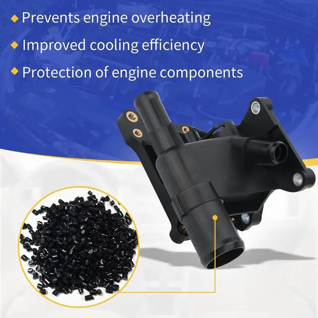 Alt view image 4 of 7 - 902-231 Engine Coolant Water Outlet for Ford Escape Focus Transit Connect for Mercury Mariner Milan Mazda Tribute 2003-2018 Replaces 6S4Z-8K556-A 8S4Z-8K556-A