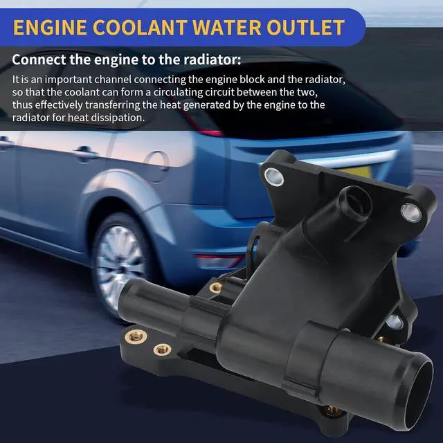 Alt view image 3 of 7 - 902-231 Engine Coolant Water Outlet for Ford Escape Focus Transit Connect for Mercury Mariner Milan Mazda Tribute 2003-2018 Replaces 6S4Z-8K556-A 8S4Z-8K556-A