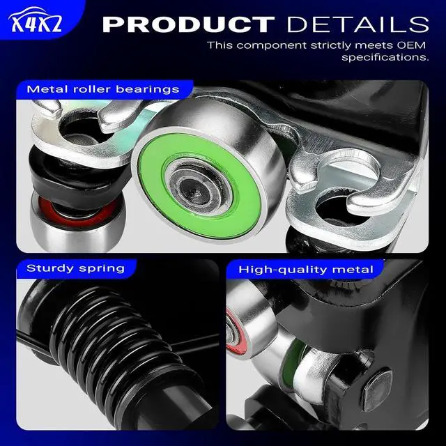Alt view image 3 of 7 - Upgrade Metal Bearing Left & Right Power Sliding Door Roller Assembly For 2005-2010 Honda Odyssey EX EX-L Touring model Replace # 72561-SHJ-A21 & 72521-SHJ-A21 / 924-128 & 924-129