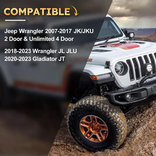 Alt view image 2 of 6 - Aluminium Alloy Hood Hold-Down Latch Hood Lock Catch & Bracket with Flag for 2007-2017 Jeep Wrangler JK JKU/ 2018-2023 Wrangler JL JLU /2020-2023 Gladiator JT