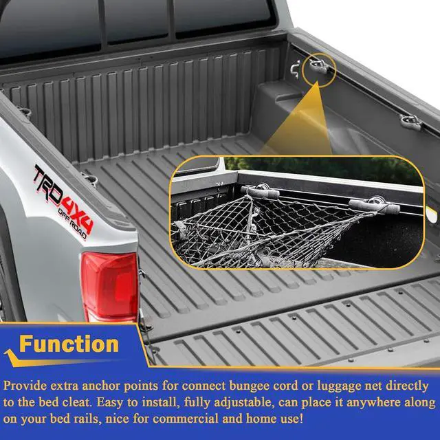 Alt view image 4 of 6 - 4 PCS Tie Down Bed Cleat for 2005-2024 Toyota Tacoma 2007-2024 Toyota Tundra PT278-35160