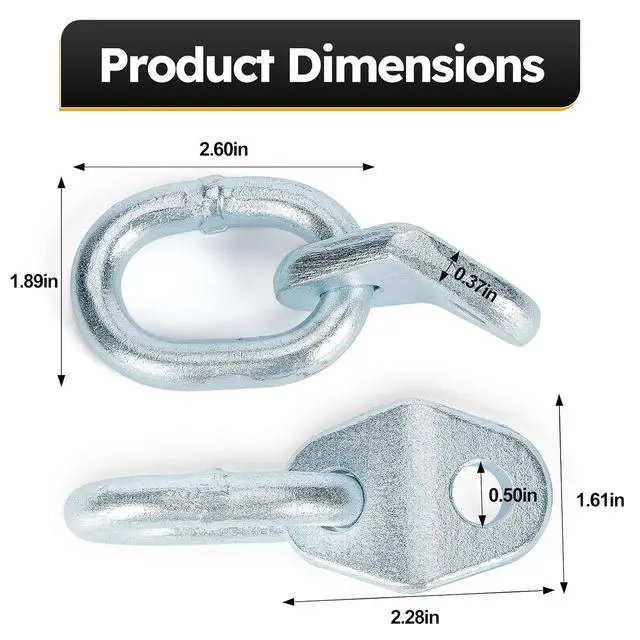 Alt view image 5 of 7 - 7100 Engine Lift Bracket Set, 5500 lb Capacity, Support Bar for Slings and Levelers (Set of 4)
