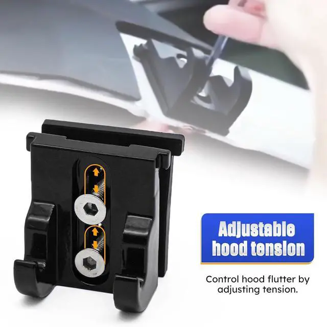 Alt view image 4 of 6 - Aluminium Alloy Hood Hold-Down Latch Hood Lock Catch & Bracket with Flag for 2007-2017 Jeep Wrangler JK JKU/ 2018-2023 Wrangler JL JLU /2020-2023 Gladiator JT
