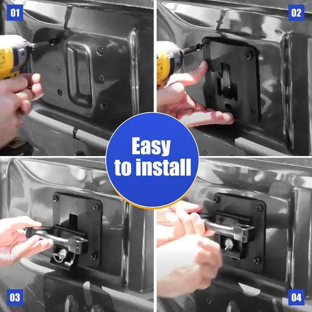 Alt view image 5 of 7 - Tie Down Anchors Cleats Bed with Tie Down Plates Brackets for 2015-2023 Ford F150 F250 F350 OE# FL3Z-99000A64-B & FL3Z-9928408-AB